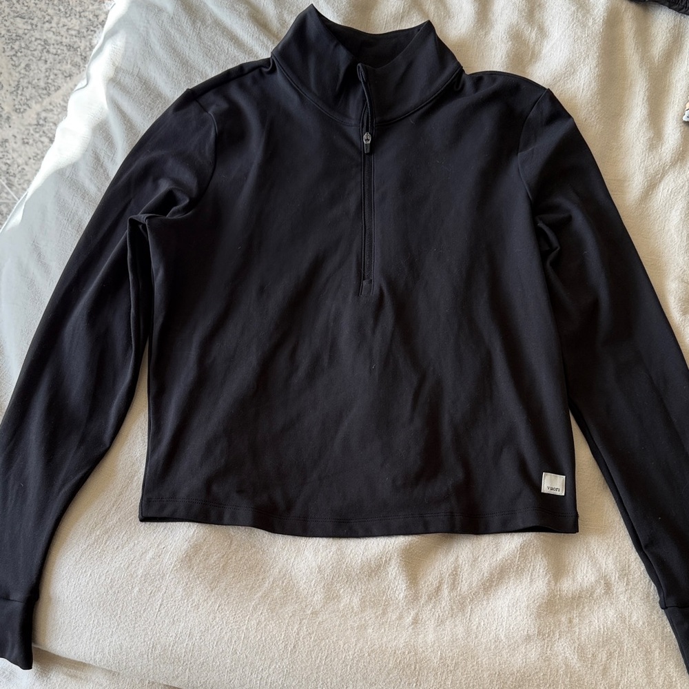 Vuori Black Studio Half Zip Pullover
